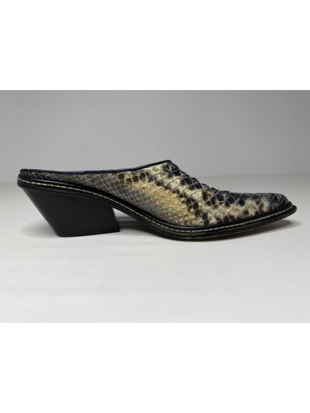 Donald J Pliner Size 6M Snake Skin Western Couture Collection Mule Italy P73C - Picture 12 of 14
